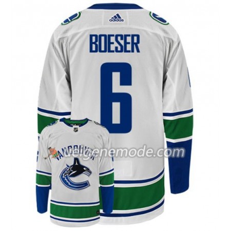 Herren Eishockey Vancouver Canucks Trikot BROCK BOESER 6 Adidas Weiß Authentic